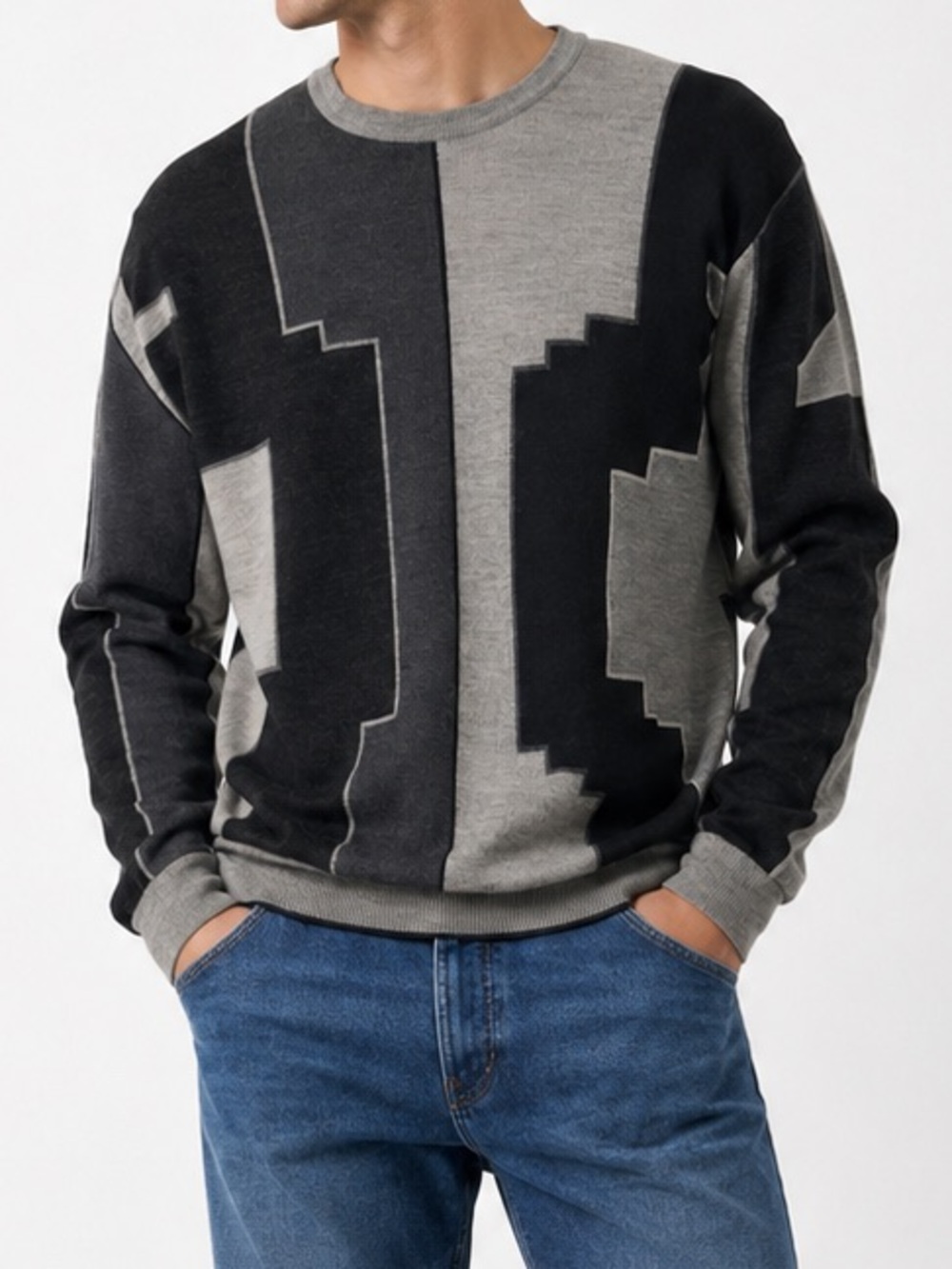 Vintage Mens Tundra Canada Sweater Geometric design size XL